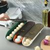 12 Grids Plastic Egg Storage Box; Kitchen Refrigerator Egg Box - 12-compartment Fresh Green Egg Carton