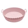 1/2pcs Air Fryer Silicone Pot; Reusable Air Fryer Liners; Silicone Air Fryer Basket; Food Safe Air Fryer Accessories - Pink + Gray