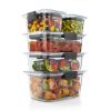 10-Piece Set, Clear and Airtight Food Storage Containers - Clear