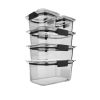 10-Piece Set, Clear and Airtight Food Storage Containers - Clear