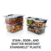 10-Piece Set, Clear and Airtight Food Storage Containers - Clear