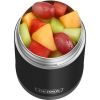 16oz Insulated Food Jar with Folding Spoon, Matte Black - black