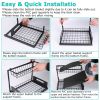 2 Tier Under Sink Organizers Pull Out Under Cabinet Basket Storage Shelf Sliding Drawer for Kitchen Bathroom - Black