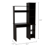 DEPOT E-SHOP Aramis Desk, Five Shelves, Two Superior Shelves, Black - as Pic