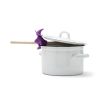 1pc Kitchen Spoon Holder And Steam Release Creative Heat-Resistant Silicone Witch Pot Lid Spill-Free BPA-Free Kitchen Utility Gadgets Purple - Purple