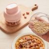 Electric Garlic Chopper Mini, Garlic Masher Crusher, Food Processor Small with Garlic Peeler And Spoon - pink