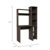 Versalles Writintg Desk; Two Superior Shelves; Five Cubbies -Smokey Oak - as Pic