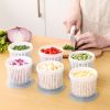 1pc Double Layer Vegetables Sealed Keeper Fresh Storage Box With Drain Basket Refrigerator Use Draining Crisper Strainers Container - White