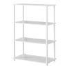 No Tools 4-Shelf Storage Bookcase - White