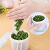 1pc Double Layer Vegetables Sealed Keeper Fresh Storage Box With Drain Basket Refrigerator Use Draining Crisper Strainers Container - White