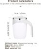 Automatic Stirring Magnetic Mug, Rechargeable Model Stirring Coffee Cup, Electric Stirring Cup, Lazy Milkshake Rotating Cup For Home Kitchen - White