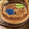 Bamboo Foldable Fruit Storage Basket Creative Collapsible Fruit Candy Plate Nuts Snacks StorageTray Home Decoration Gift Basket - love