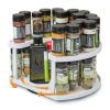 Two-Level Plastic Spice Storage Organizer - white