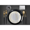 Crown Display 120 Pack Two Toned Heavy Duty Plastic Silverware Spoons - Black and Gold - Crown Display