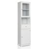 2 Doors 1 Pumping 1 Shelf Bathroom Cabinet White - as picture