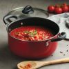 Everyday 5 Qt Aluminum Nonstick Covered Dutch Oven – Metallic Red - red