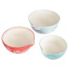 Mazie 3-Piece Ceramic Mixing Bowl Set - Multi-Color