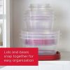 EasyFindLids 40 Piece Food Storage Containers with Vented Lids Variety Set, Red - Red