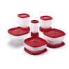 EasyFindLids 40 Piece Food Storage Containers with Vented Lids Variety Set, Red - Red