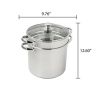 Stainless Steel 8-Quart Multi-Cooker with Glass Lid - Stainless steel