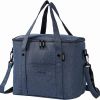 1pc Insulated Lunch Bag For Men/Women; Reusable Large Lunch Cooler Box Tote Shoulder Strap For Work Office Picnic Beach Travel Food - Grey