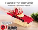 Stainless Steel 6 Blades Vegetable Slicer - Red