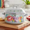 Sweet Romance 6.4-Quart Enamel on Steel Dutch Oven with Lid - Gray