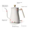 1-Liter Electric Gooseneck Kettle 1200 W, White Icing  - white