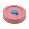 1pc Cute Universal Mason Jar Lids With Straw Hole; 70mm/2.76in Diameter Storage Wide Mouth Leak Proof; Kitchen Supplies - Blue