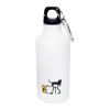 Biggdesign Cats Aluminum Flask with Carabiner 400 ml - White