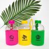 Biggdesign Moods Up Curious Glass Flask with Neoprene Cover 600 ml - Yellow