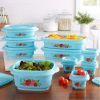 20 Piece Plastic Food Storage Container Variety Set, Sweet Rose - Sweet Rose