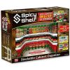 The Spicy Shelf Deluxe, 1 Set of 2 Shelves Spice Rack Organizer, Plastic, White - white