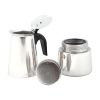 Any Morning Stove top Espresso Maker Stainless Steel Percolator Coffee Pot 200 ml - ÇELİK