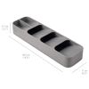 1pc Compact Cutlery Organizer; Spoons Forks Kitchen Drawer Tray - Gray