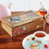 Vintage Floral 12.44-Inch 8 Compartment Tea, Spice Holder - Multicolor