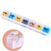 Pill Box; 7 Days Compartment Box; Smart Pill Dispenser; Plastic Weekly Pill Container; 7 Day Jumbo Pill Boxes - Black