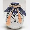 500ml White Ceramic Wine Jar Hand Painted Wine Bottle Vintage Chinese Style Wine Flask Flagon - Default