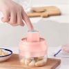 Electric Garlic Chopper Mini, Garlic Masher Crusher, Food Processor Small with Garlic Peeler And Spoon - pink