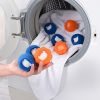 Set Of 3; Washing Machine Cleaner Ball; Powerful Decontamination Magic Sticky Hair Ball - Orange