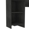 DEPOT E-SHOP Toronto 120 Writing Desk, Four Shelves, Smokey Oak - as Pic