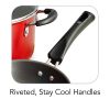 9-Piece Non-Stick Cookware Set - Red