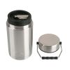 47oz Vacuum-sealed Stainless Steel Food Jar With 2 Pla - Silver