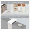 Over the Door Rack Organizer with 6 Tier Adjustable Shelves Powder Coated Steel White - WHITE