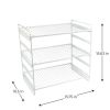 3-Tier Adjustable Storage Shelf, White - white